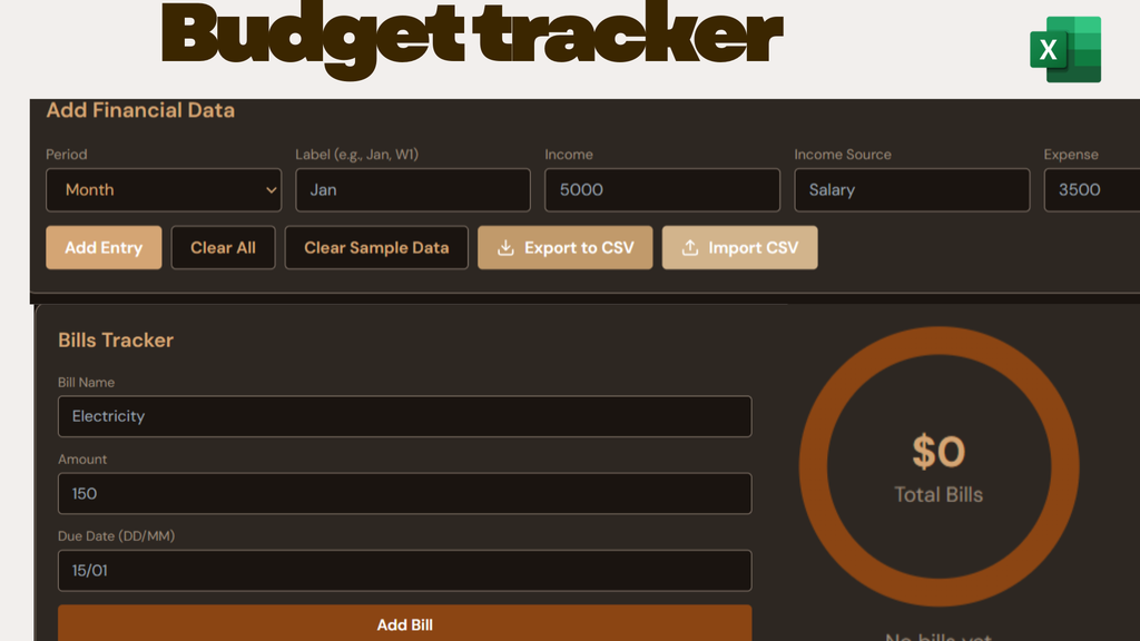 BudgetTrack – Digital Budget Planner Template