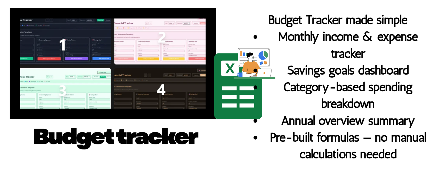 BudgetTrack – Digital Budget Planner Template