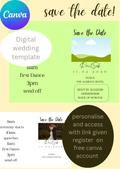 wedding- save the date editable digital template