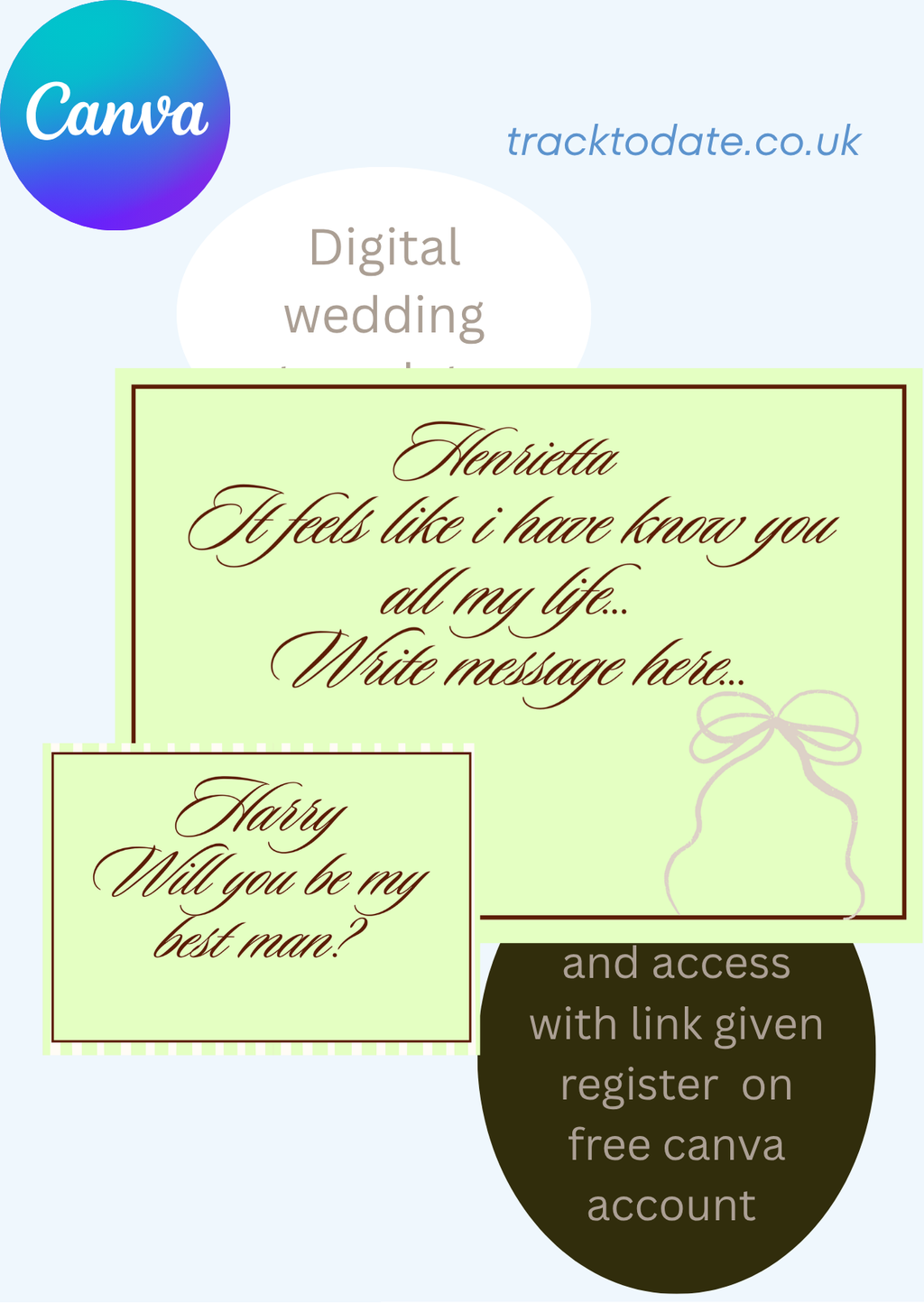 personalised digital wedding message-will you be my...