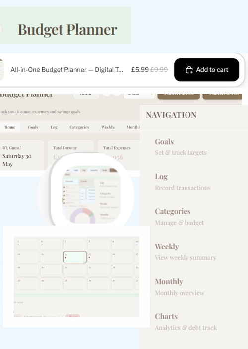 All-in-One Budget Planner — Digital Template