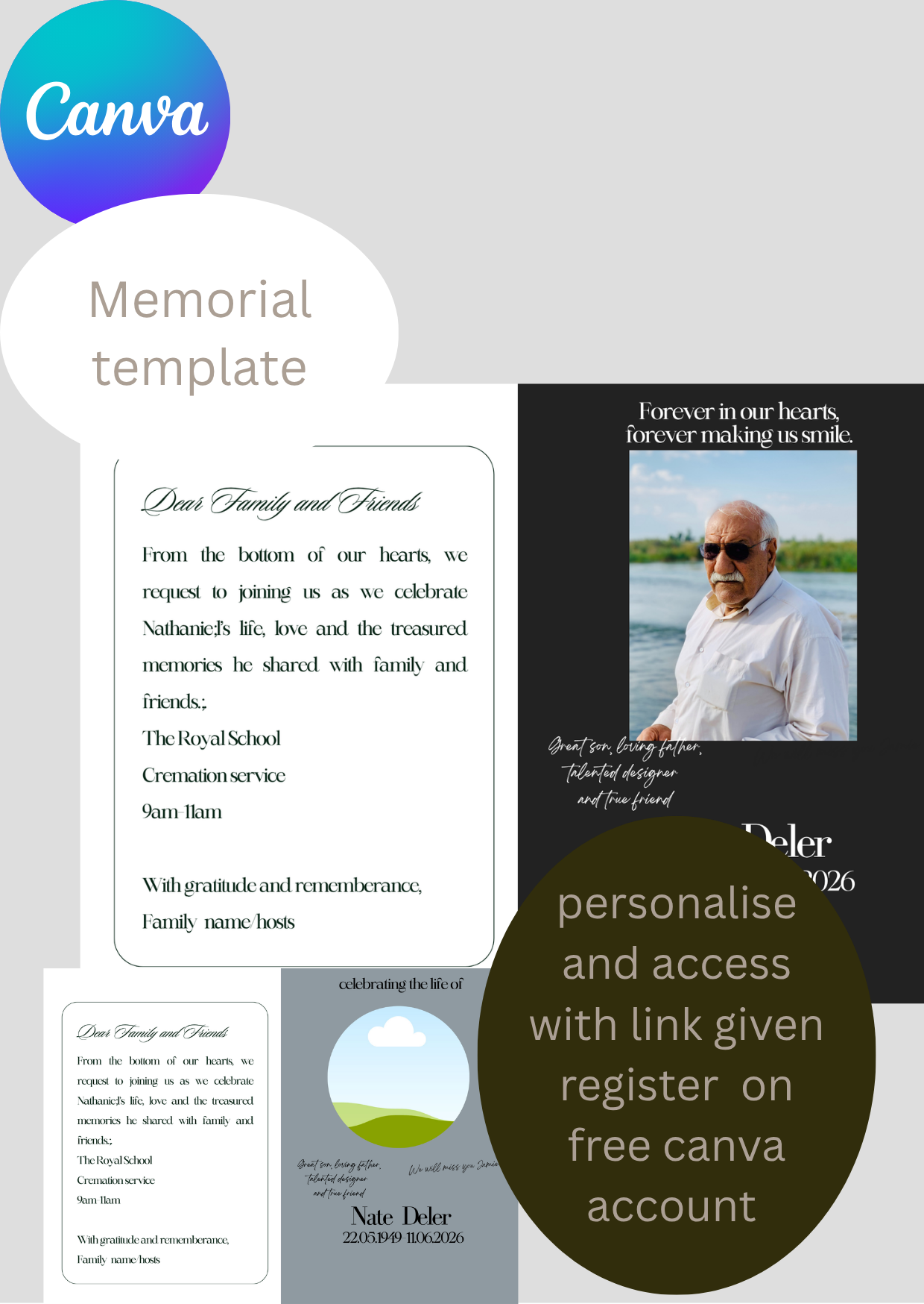 Digital Memorial  Template