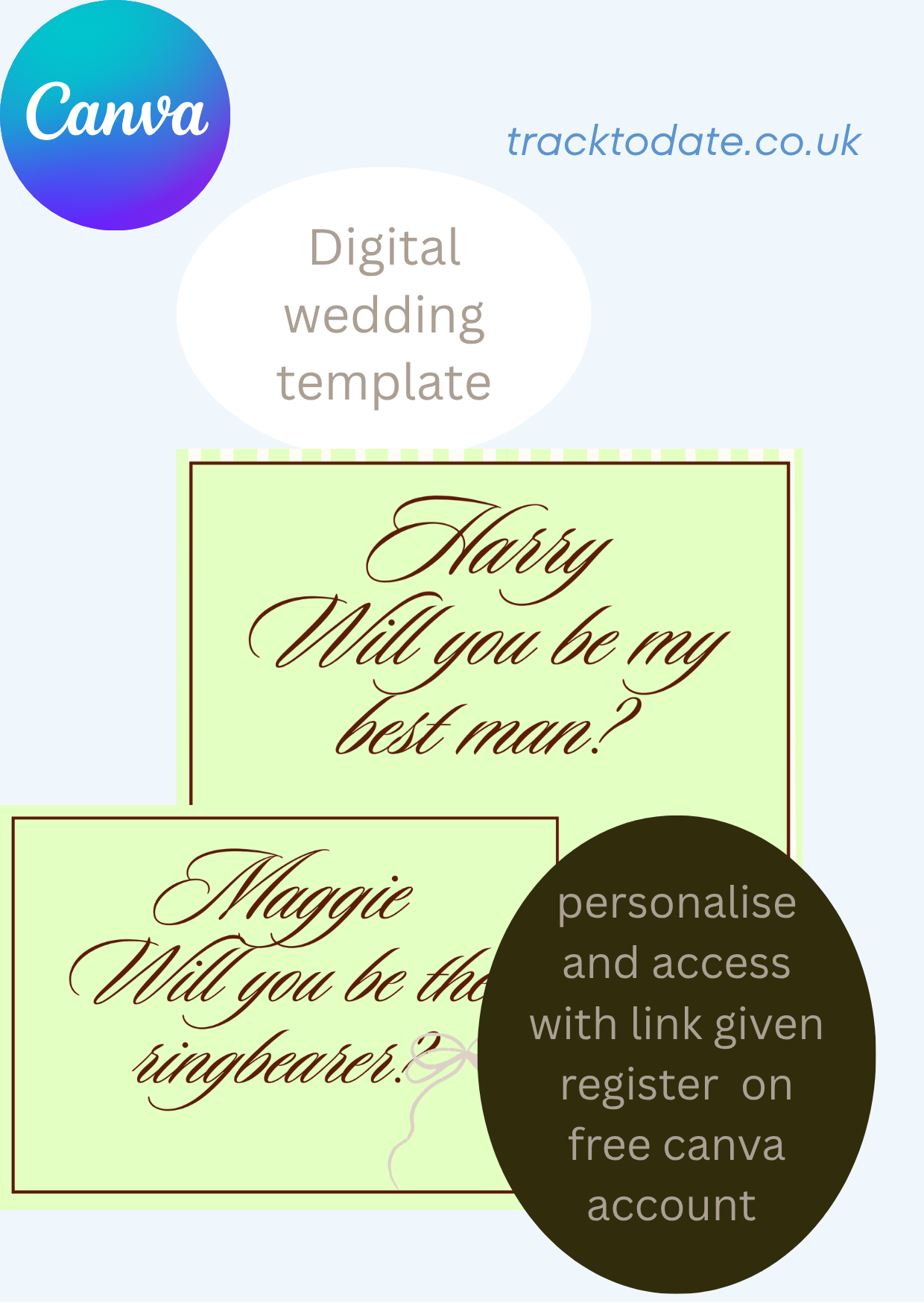 personalised digital wedding message-will you be my...