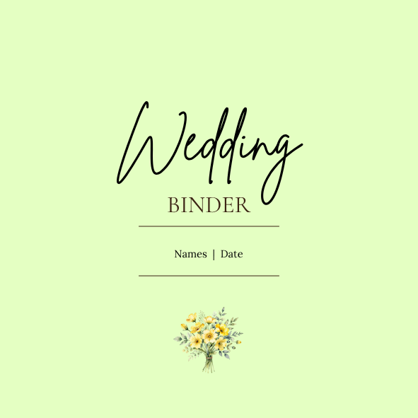 Wedding Day Binder – Fully Editable Canva Template