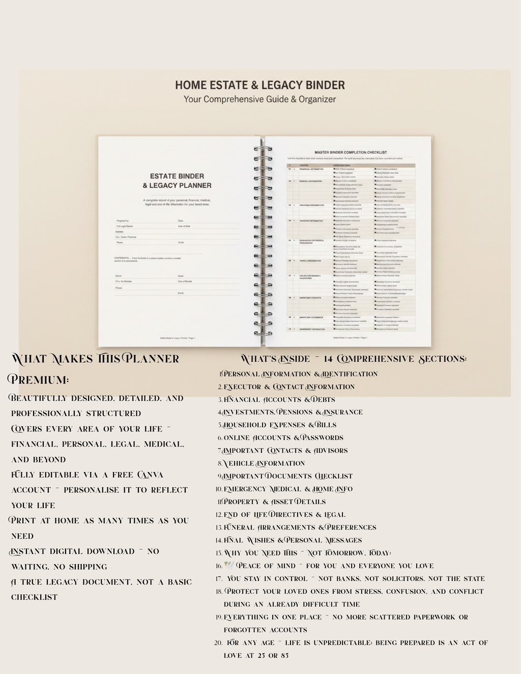 Home Estate & Legacy Binder