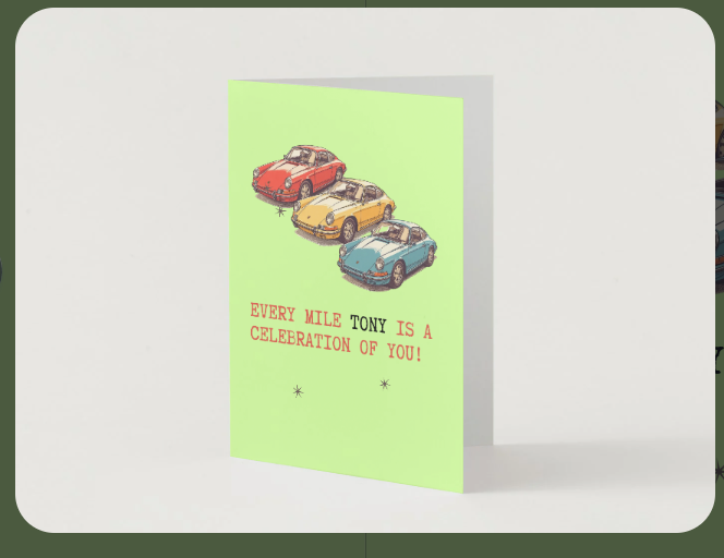 Digital card-every mile is a celebration of you