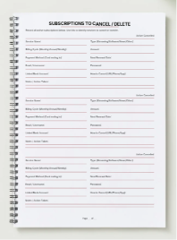 Editable Subscriptions Tracker