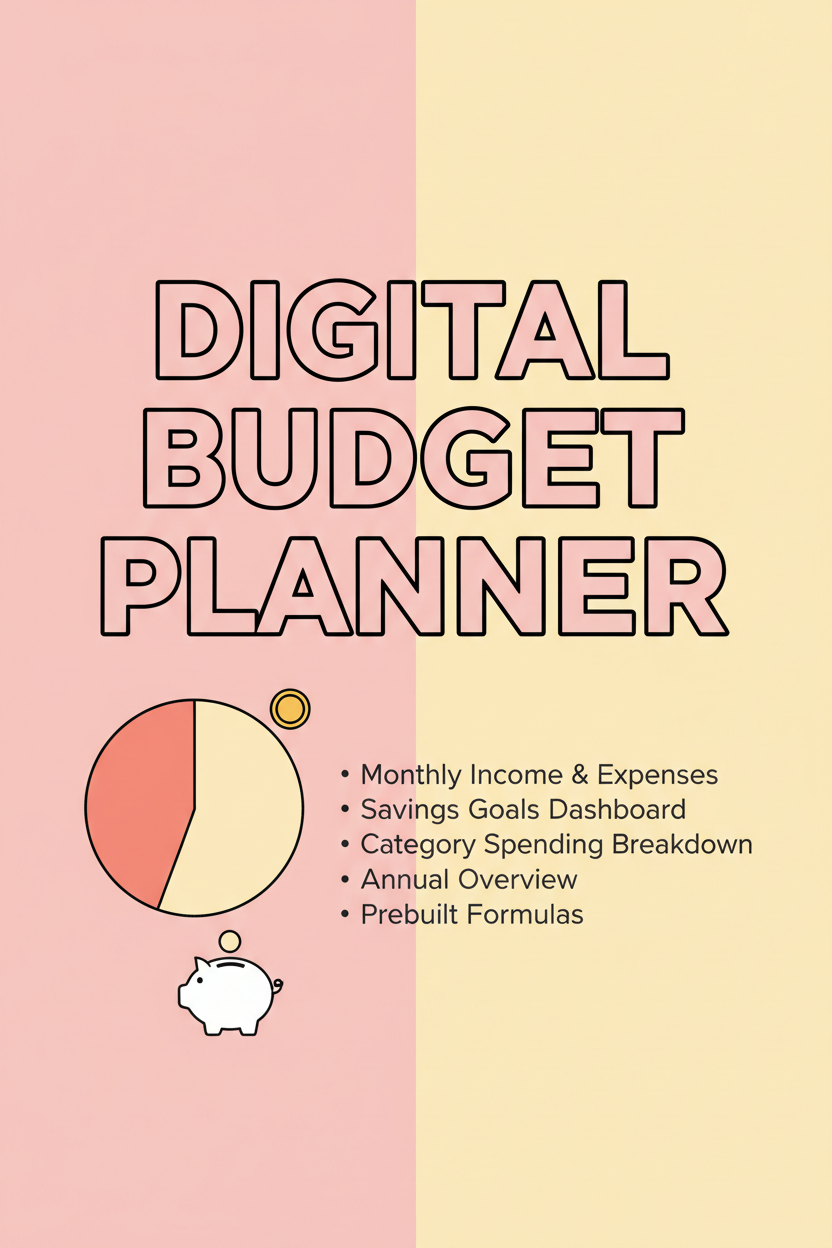 BudgetTrack – Digital Budget Planner Template