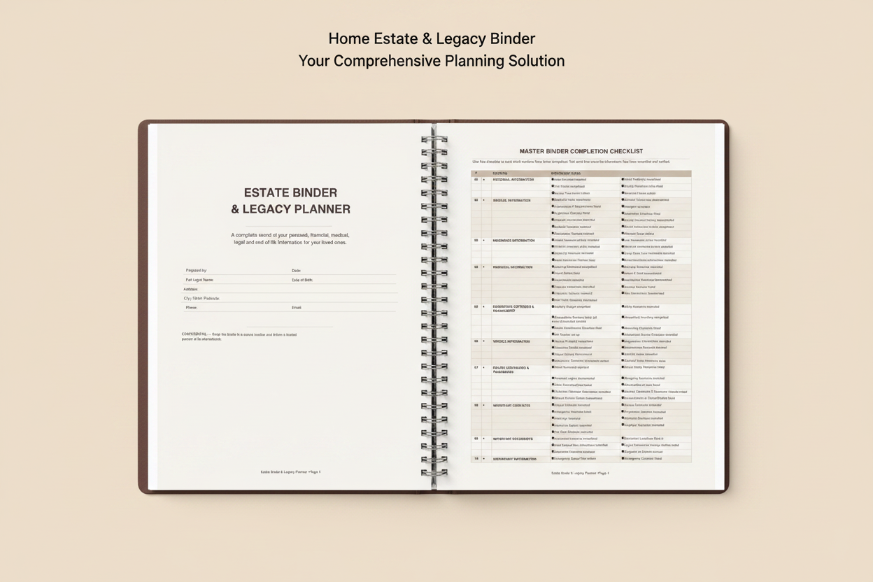 Home Estate & Legacy Binder