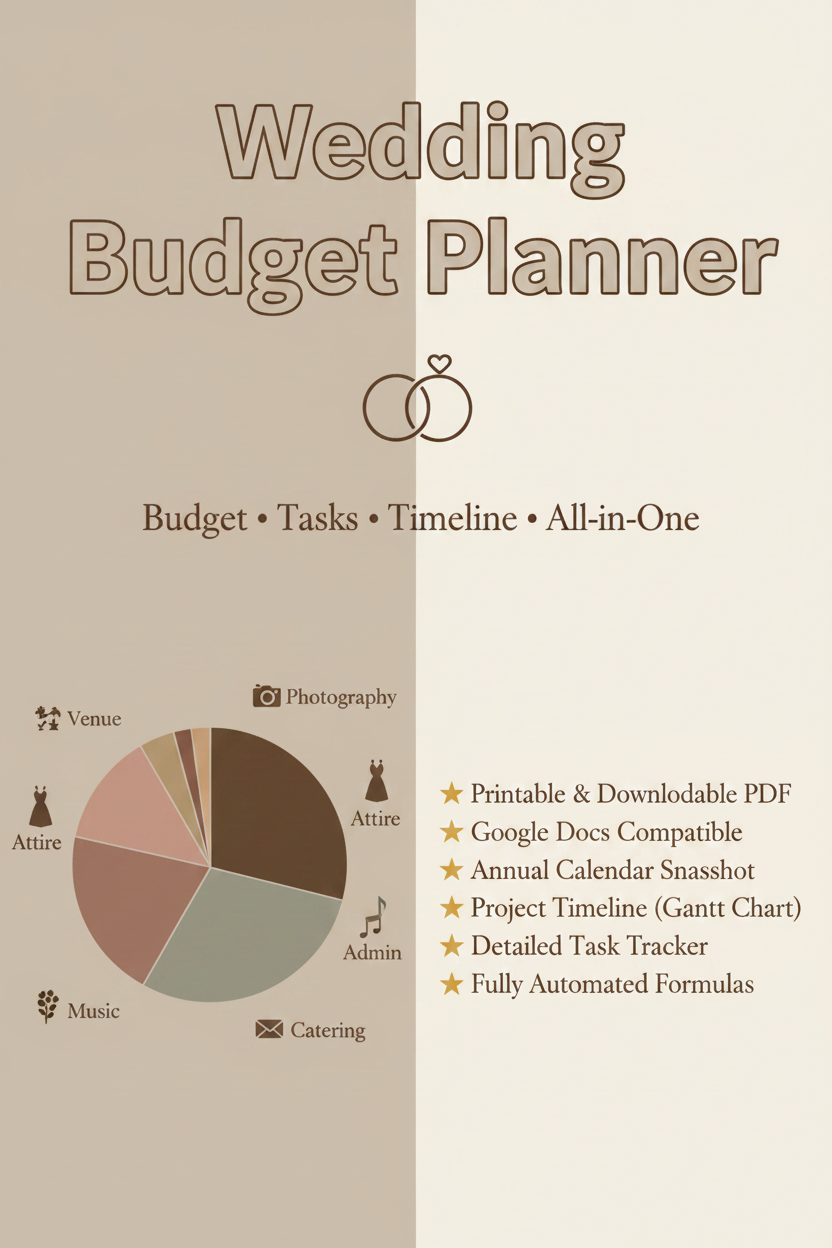 Wedding Budget Planner – Star Bullet Points Cover