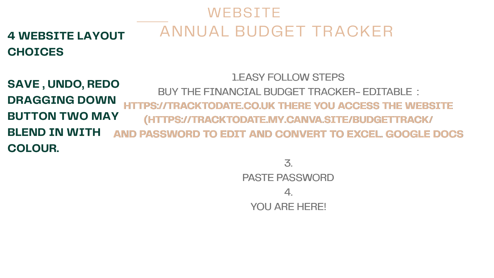 BudgetTrack – Digital Budget Planner Template