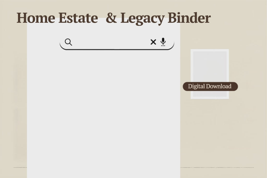 Home Estate & Legacy Binder