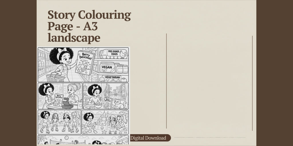 6 Inclusive Story Colouring Book Pages | Diverse Kids Printable Sheets
