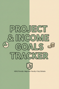 Project & Income Goals Tracker – Clean Cover No Mockup