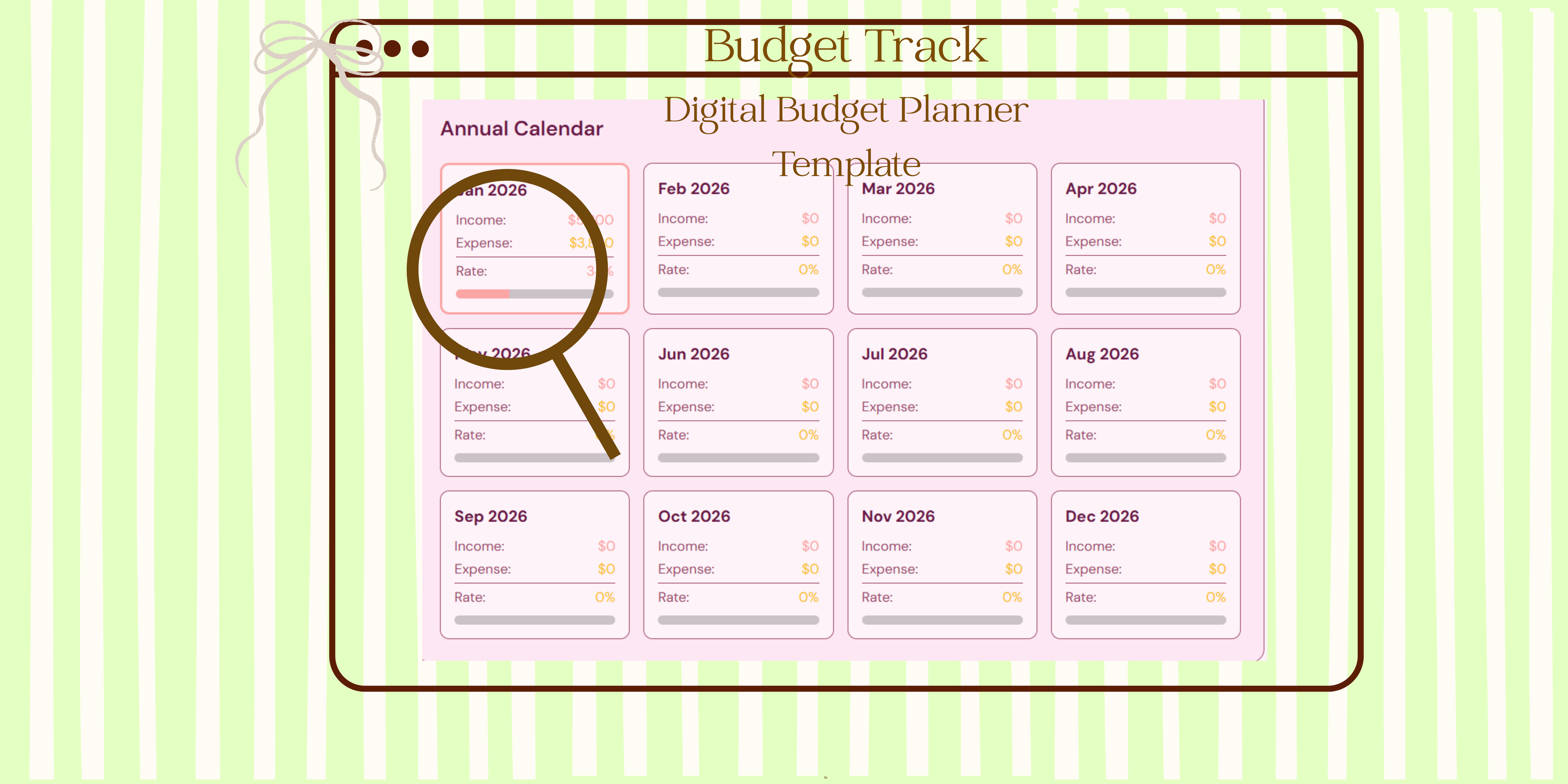 BudgetTrack – Digital Budget Planner Template