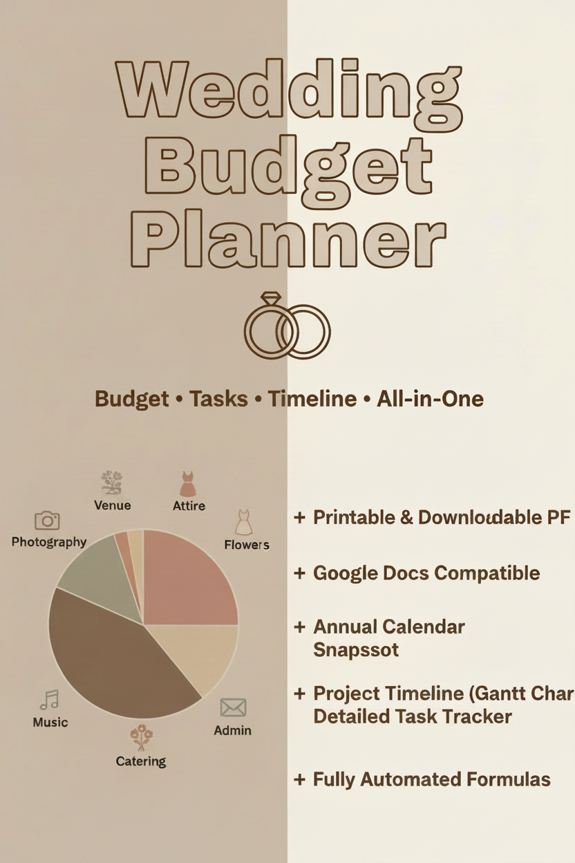 Wedding Budget Planner – Tighter Spacing & Corrected Spelling