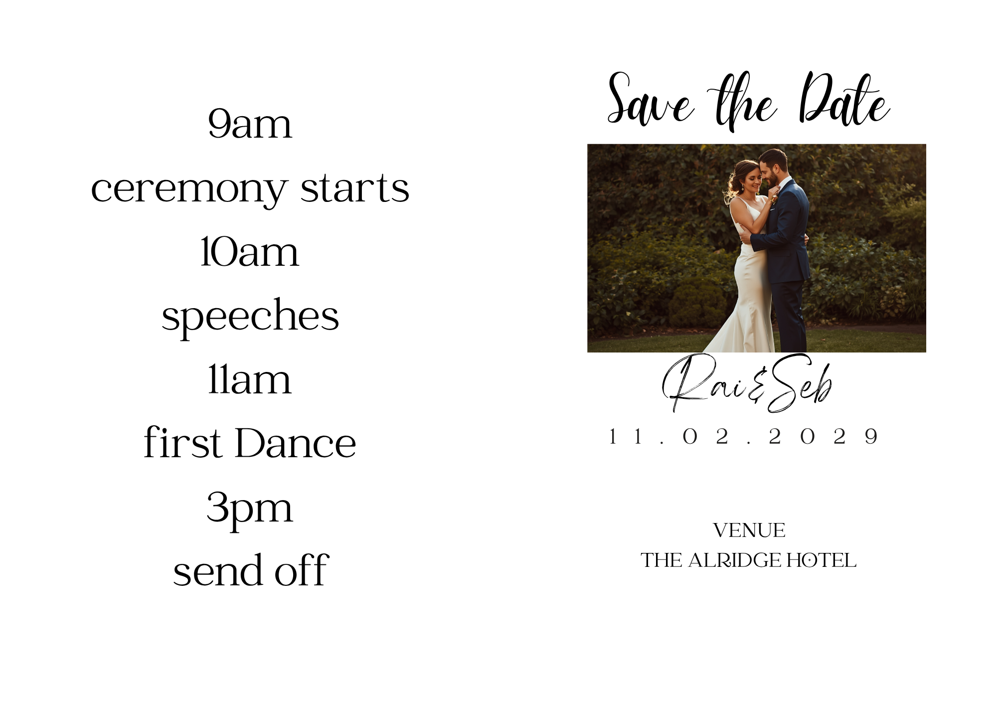 wedding- save the date editable digital template